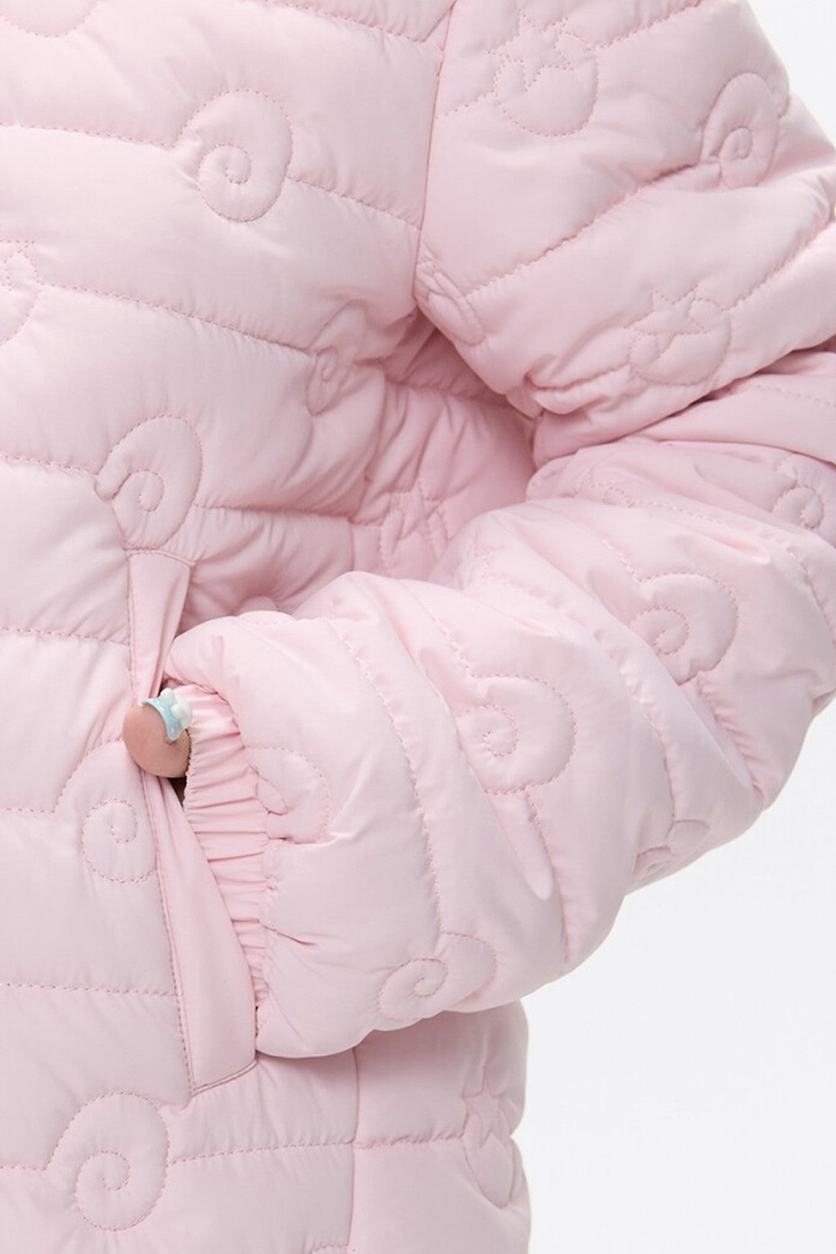 Strawberry Swirl Quilted Hooded Jacket