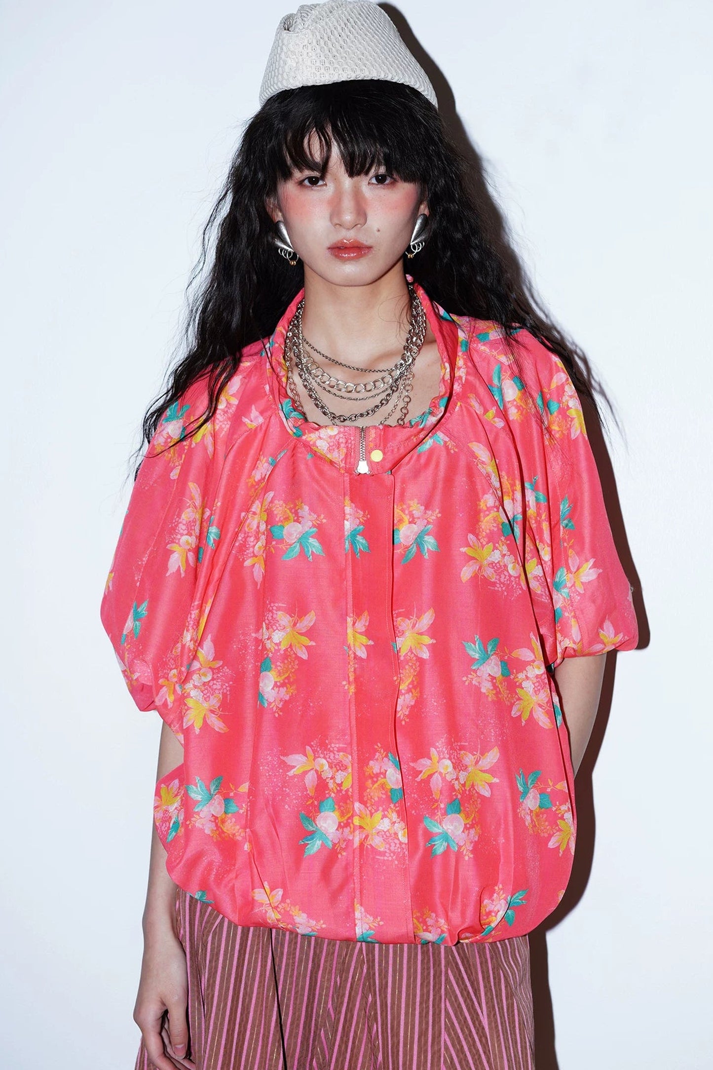 Semi-Sheer Printed Sun Top