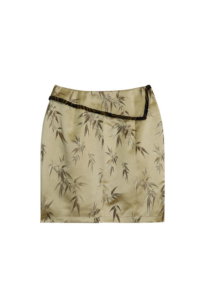 Bamboo Leaf Jacquard Skirt