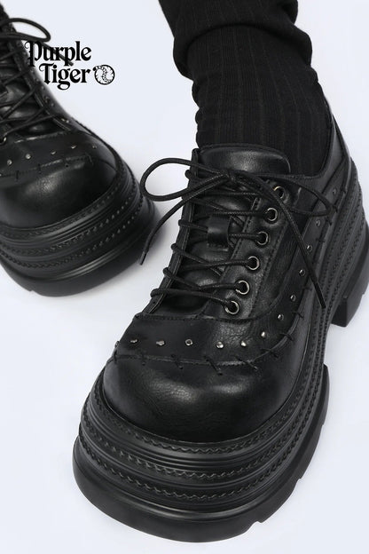 Gothic Thick-Soled Leather Shoes