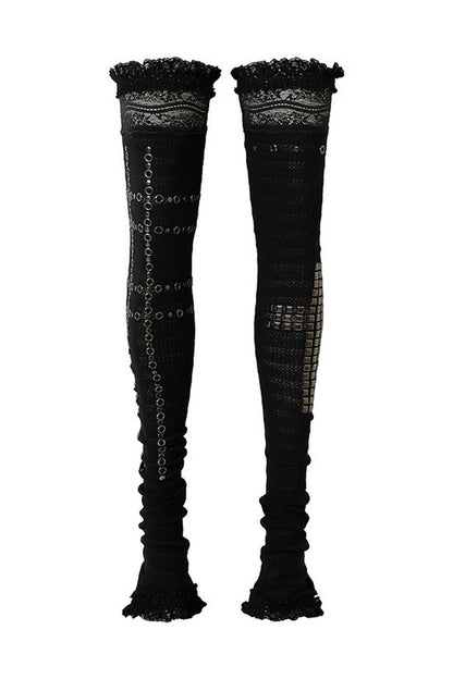Stretchy Stacked Lace Leg Warmers