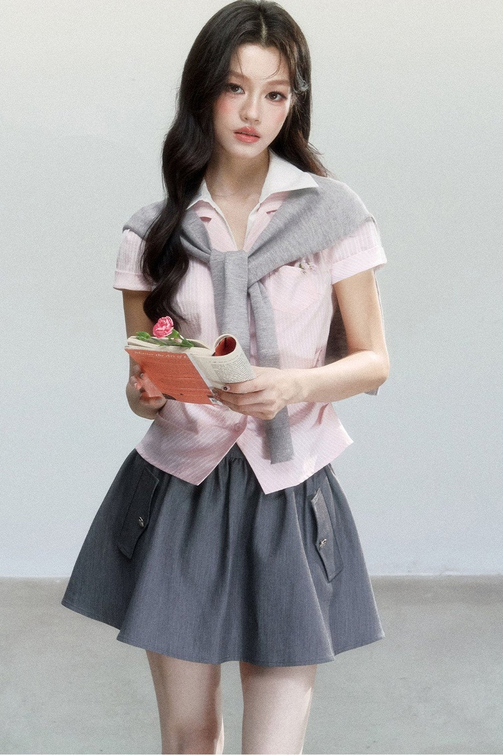 Korean Academy A-Line Skirt