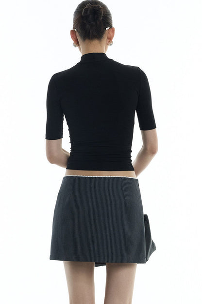 Maglia dolcevita snellente a maniche medie