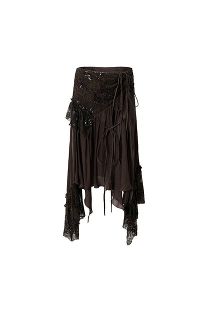 Romantic Lace Chiffon Skirt