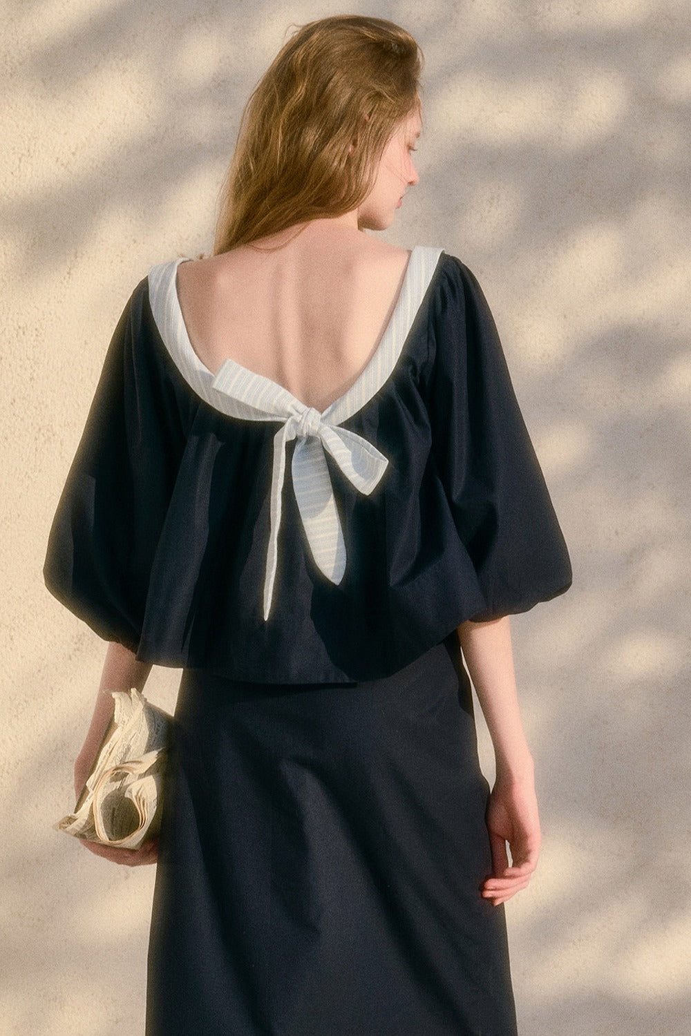 Floral Puff Sleeve Shirt and Skirt Set-Up