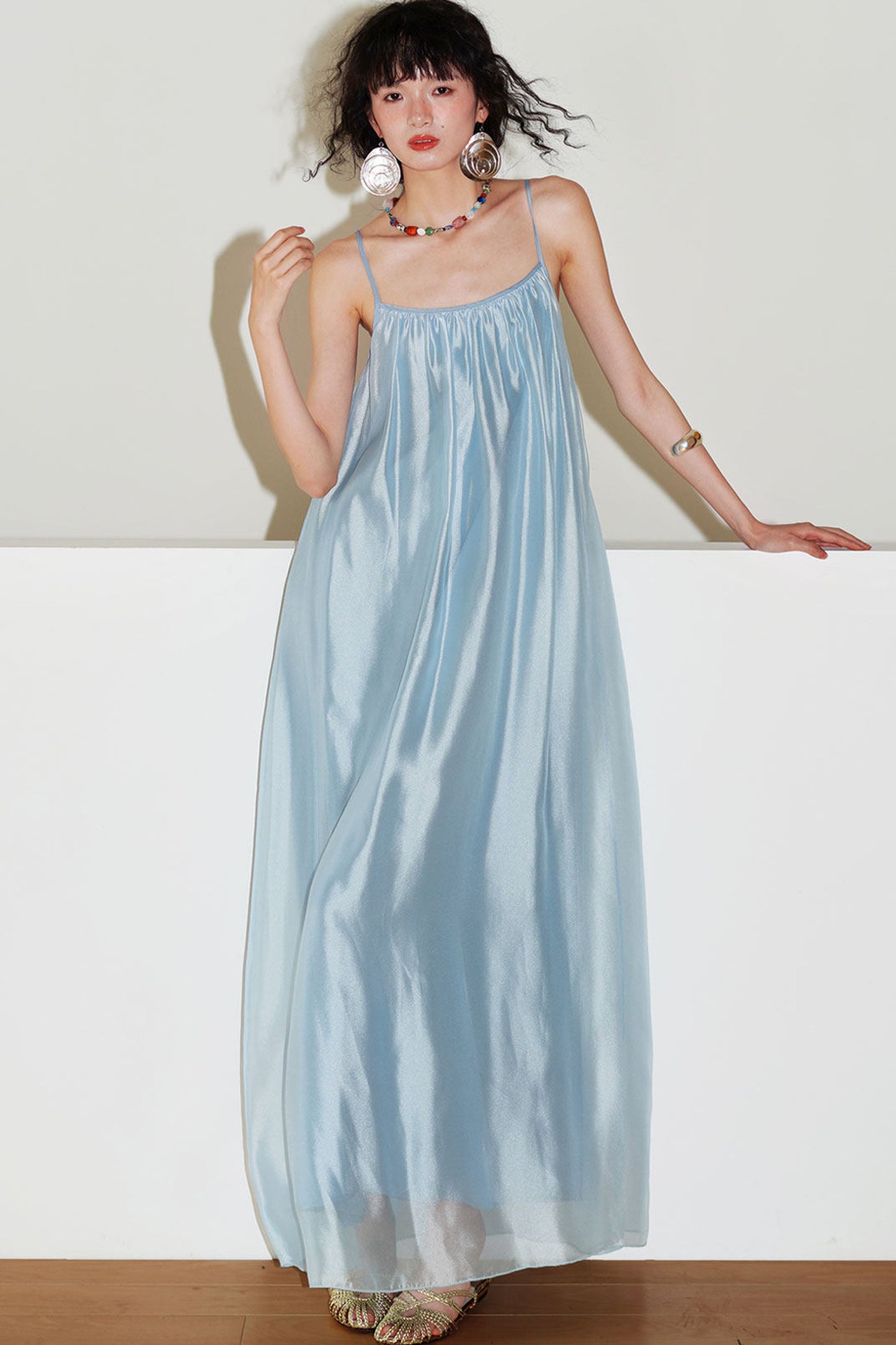 Pearlescent Gauze Dress Set