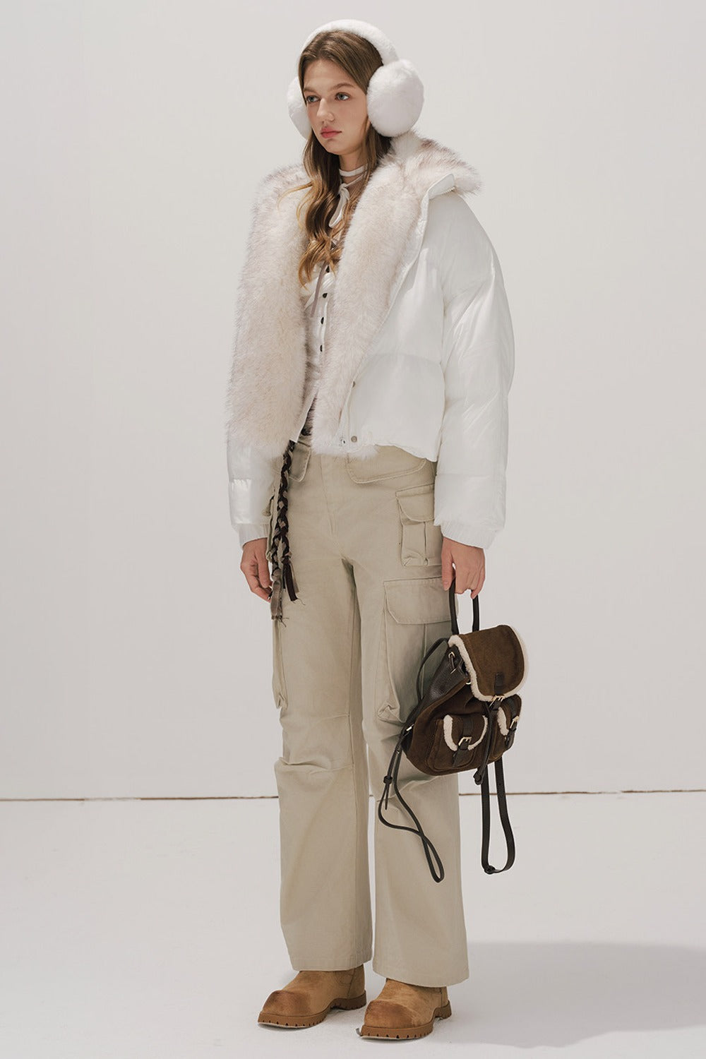 White Cotton Puffer Coat
