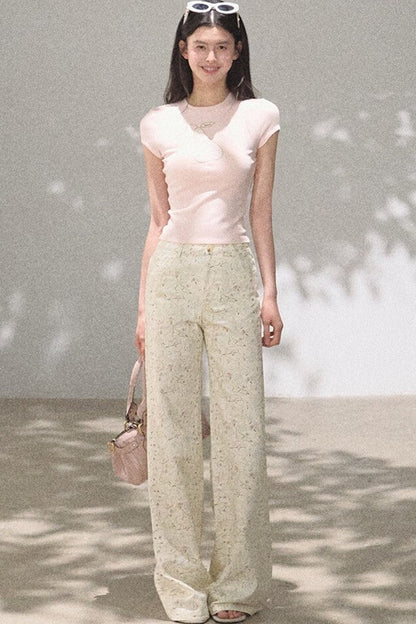 Lace Short Sleeve Top