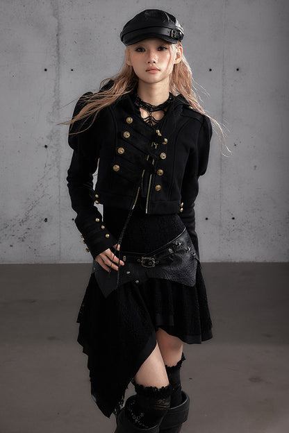 Napoleon Hooded Puff-Sleeve Sweatshirt