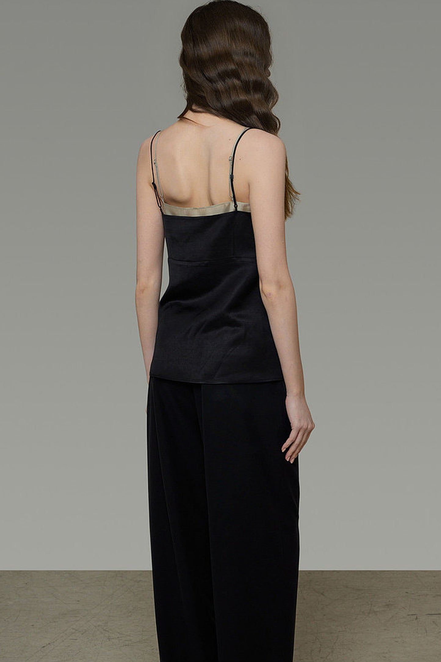 French V-Neck Color-Block Top