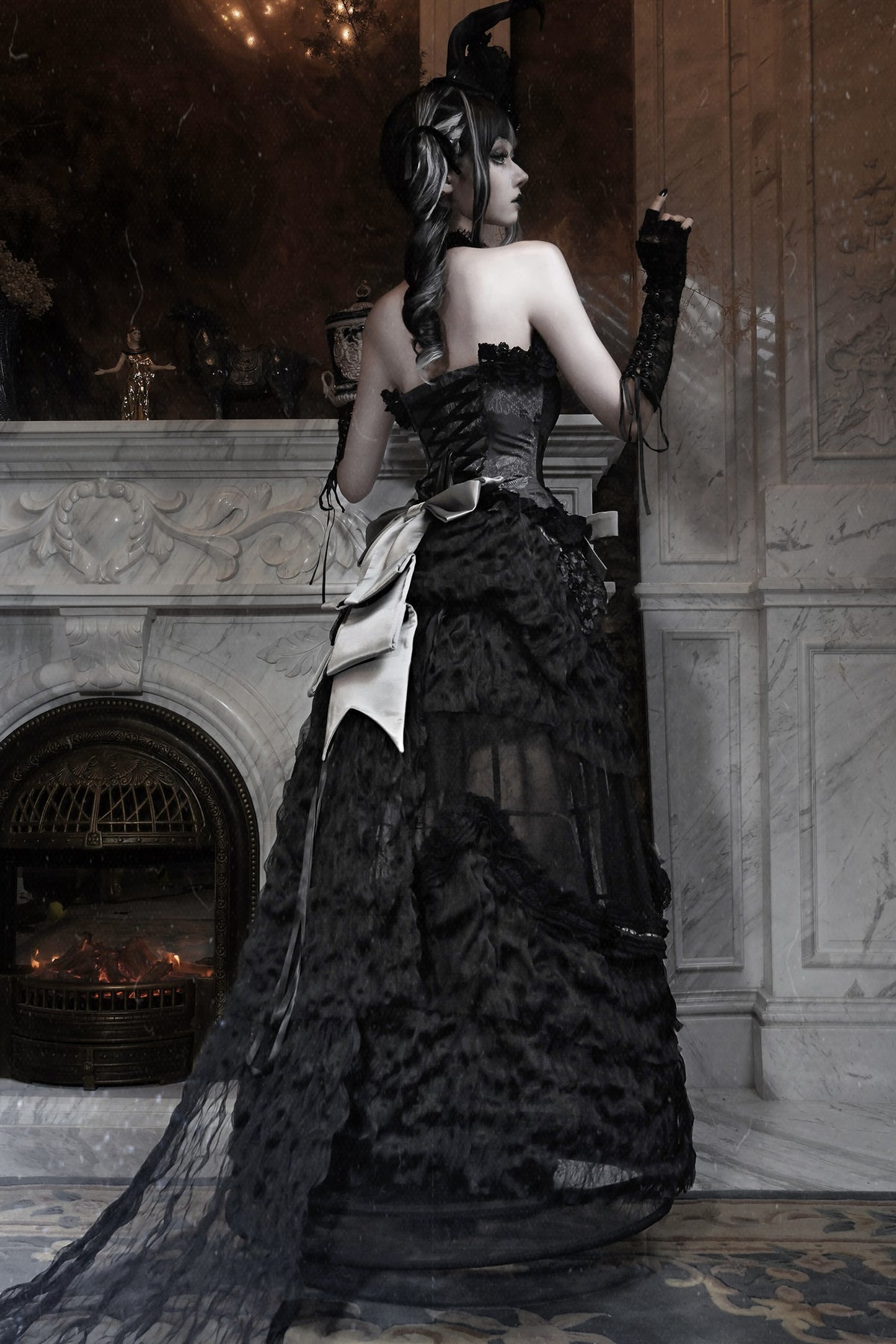Gothic Heart Fishbone Camisole Set-Up