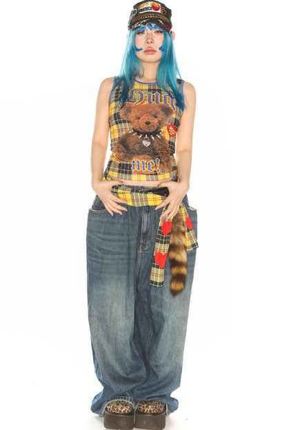 Y2K Devil Cat Print Sleeveless Tank Top