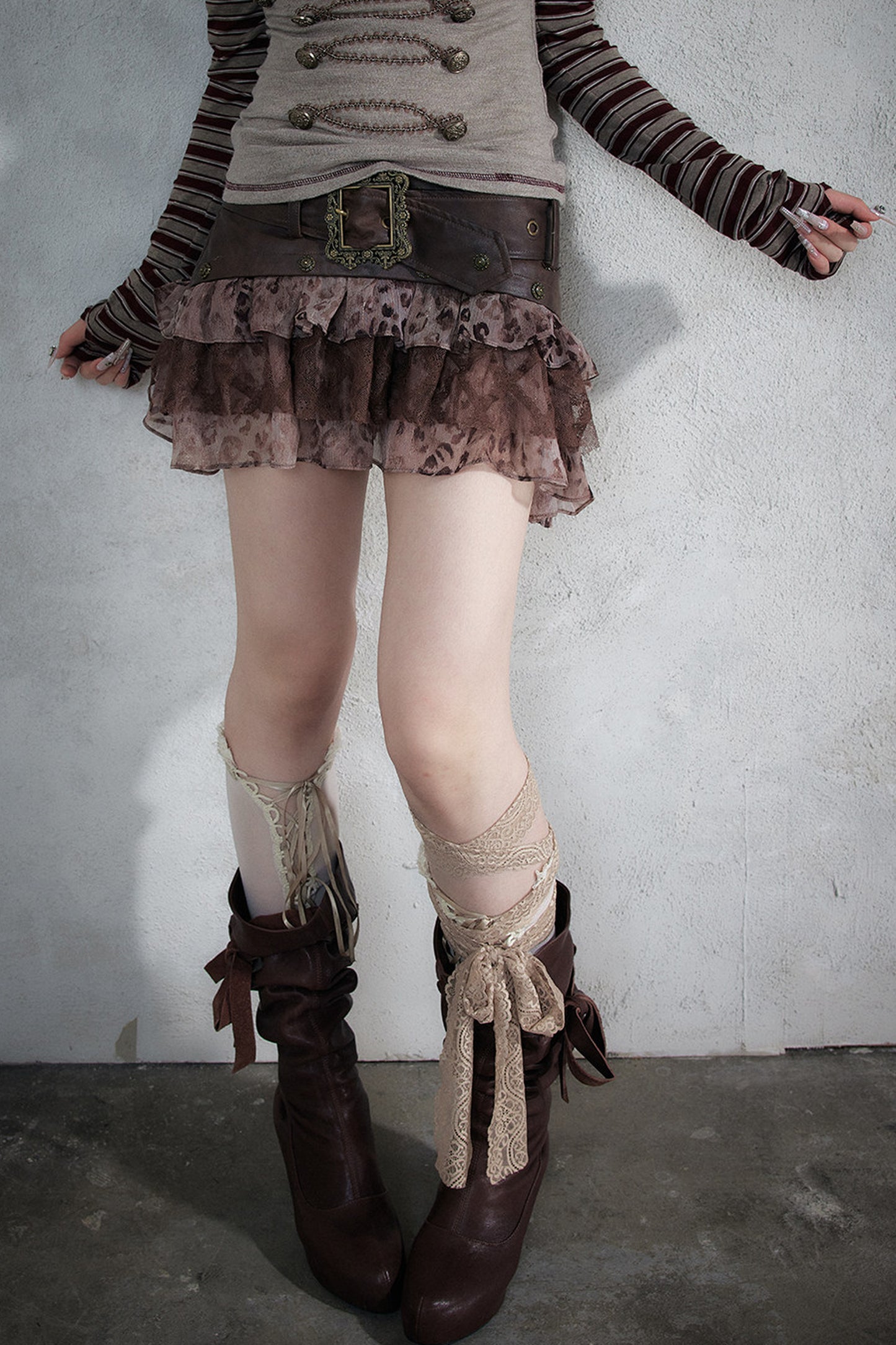 Retro Sequin Leopard Skirt