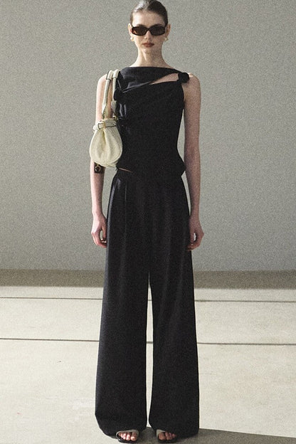 One-Shoulder Lyocell Wool Camisole