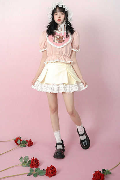 Heavenly Pleated Lace Skirt