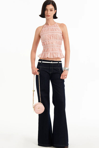 Tencel Halter Lace Camisole