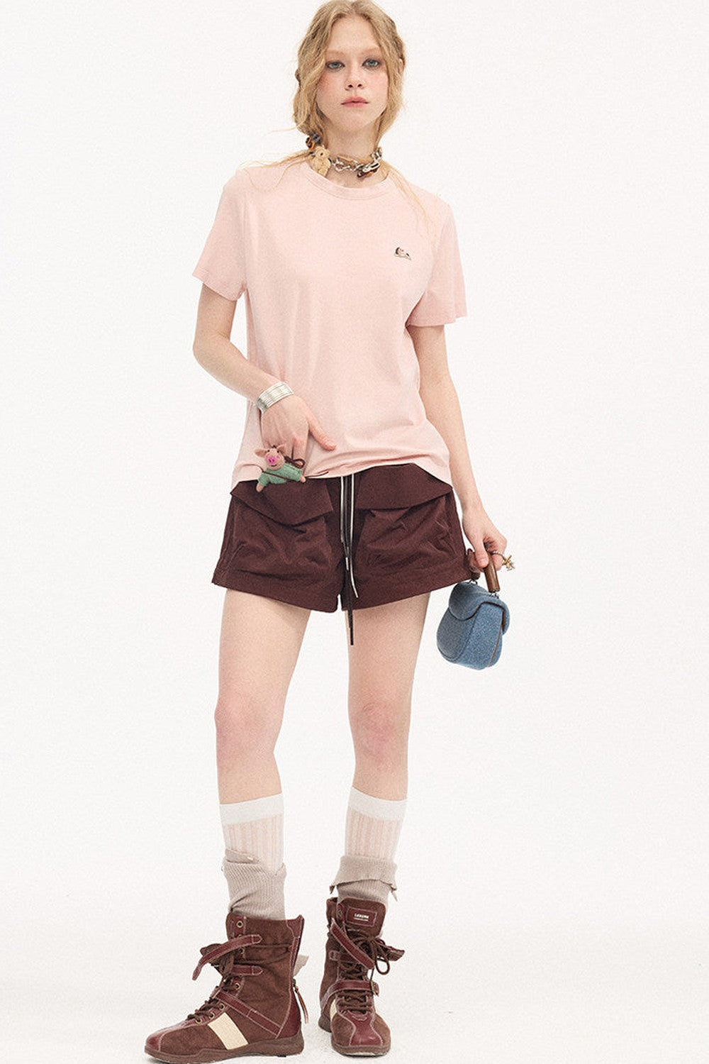 Loose Cotton Round Neck Top