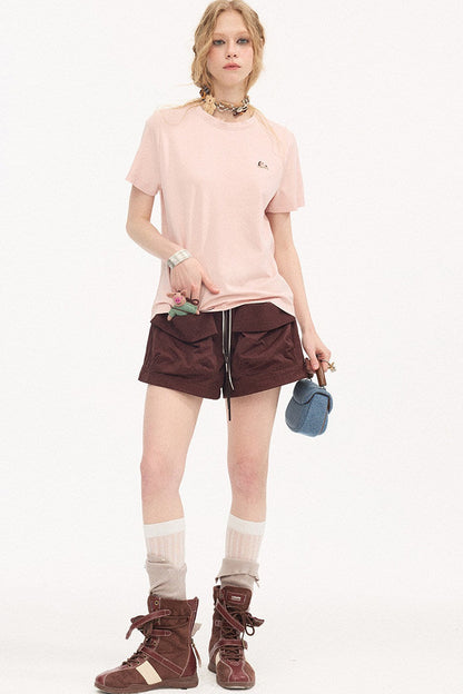 Loose Cotton Round Neck Top