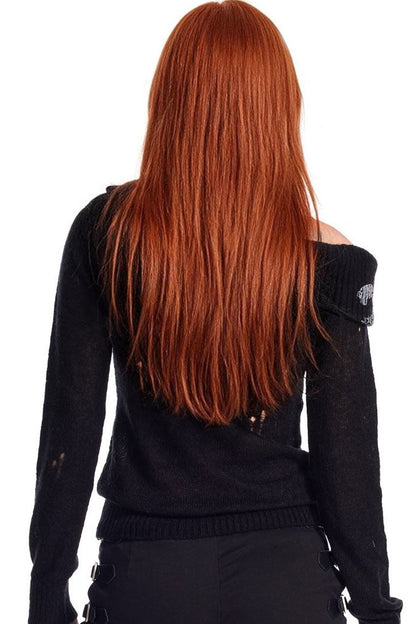 Worn Rubber Print Knit Top