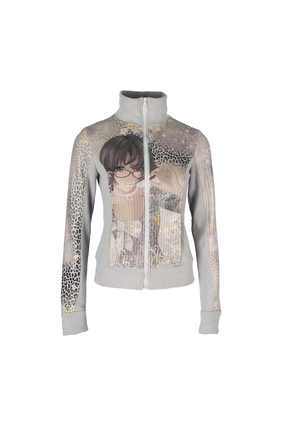Cartoon Character Print Color-Blocked Sweatshirt