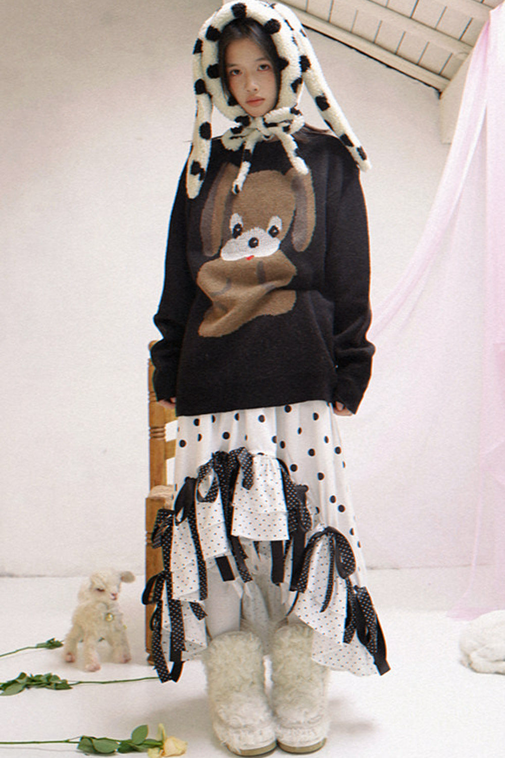 Maglione da fiaba con cucciolo