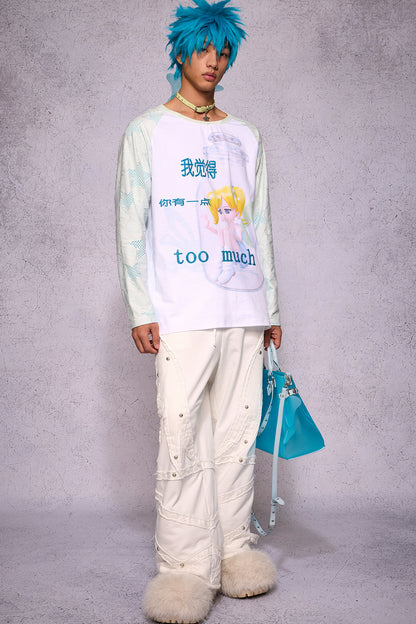 Girl Print Long-Sleeve Top