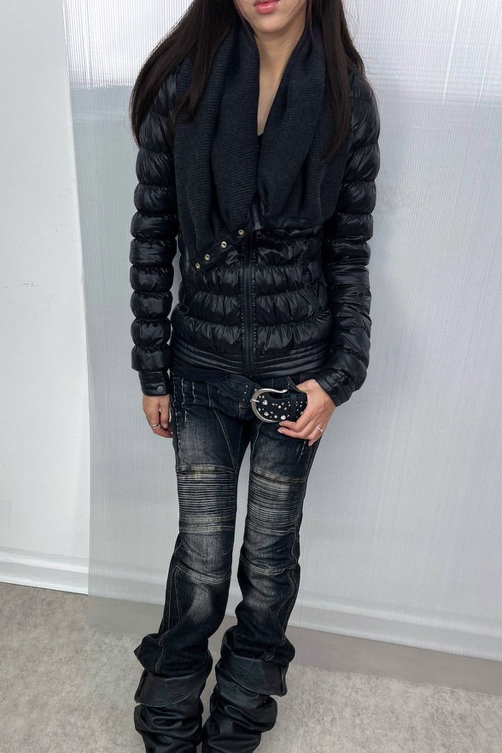 Ribbed Down Jacket
