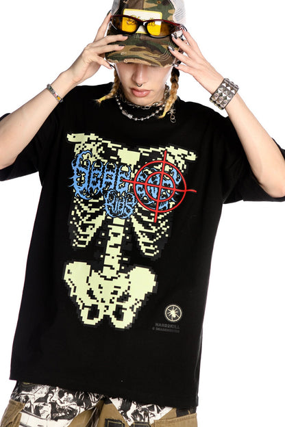 Skeleton Rock Hip-Hop Loose Blouse