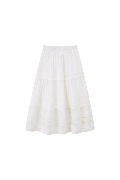 Hollow Lace A-Line Skirt