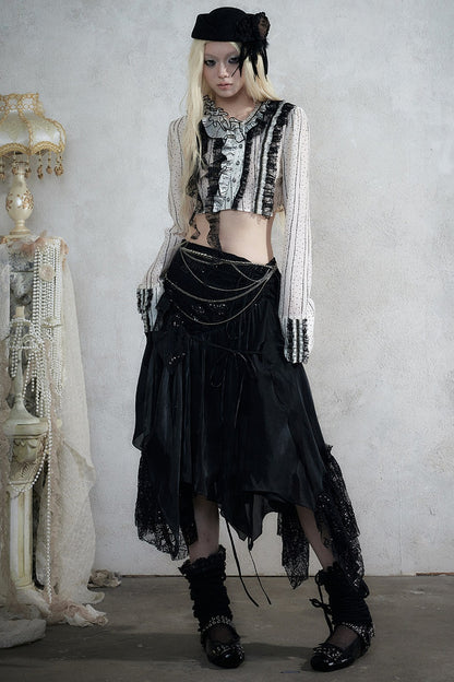 Romantic Lace Chiffon Skirt