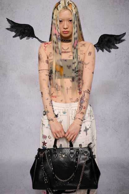Manuscript Tattooed Clothing Top