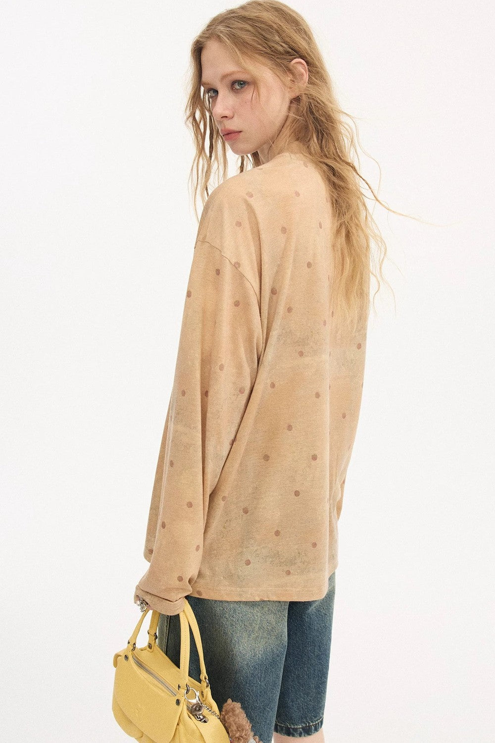 Retro Bunny Polka Dot Long Sleeve Tee