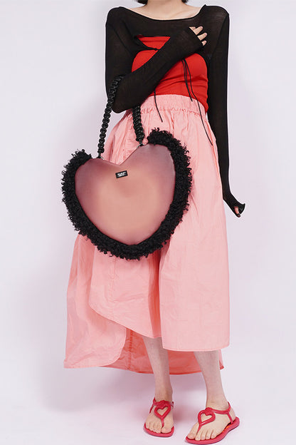 Borsa a tracolla in peluche Y2K