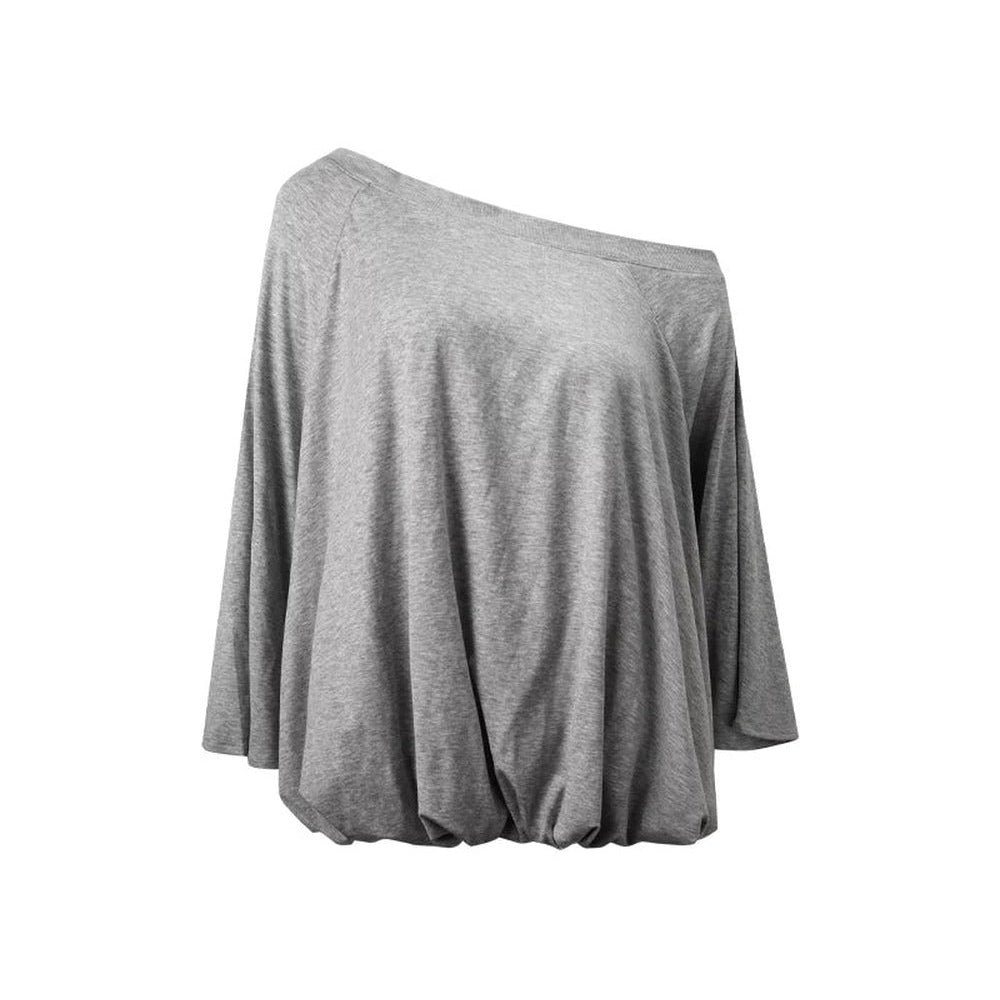 Blusa floreale con maniche a sbuffo e spalle scoperte