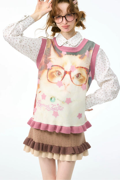 Star Polka Dot Cat Vest