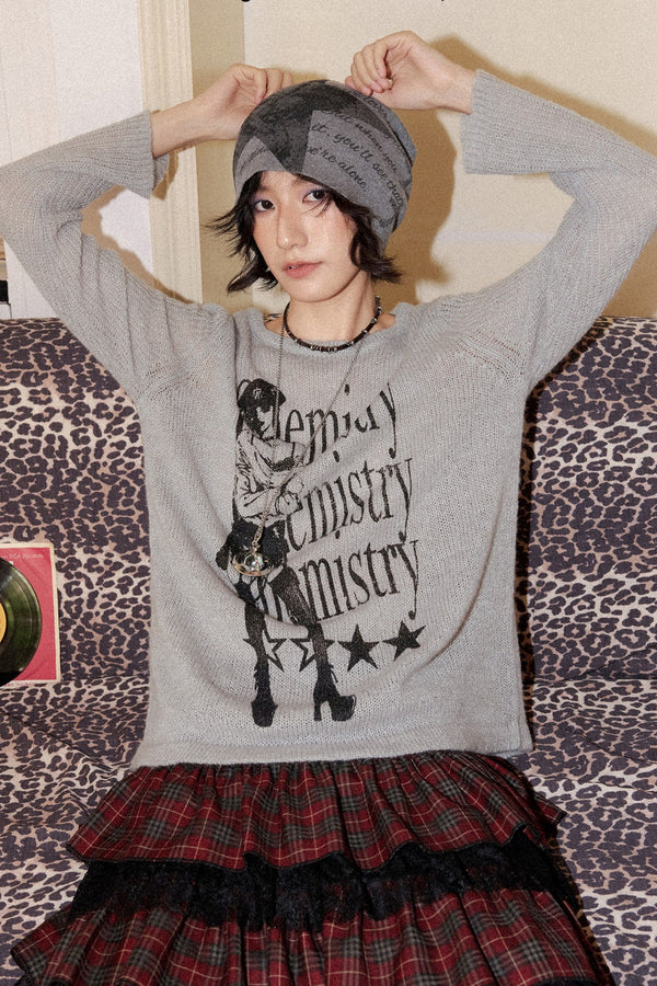 Wool Blend Crew Neck Sweater