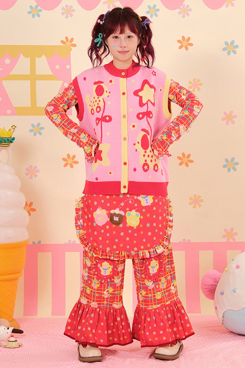 Showa Dessert House Detachable Apron Pants