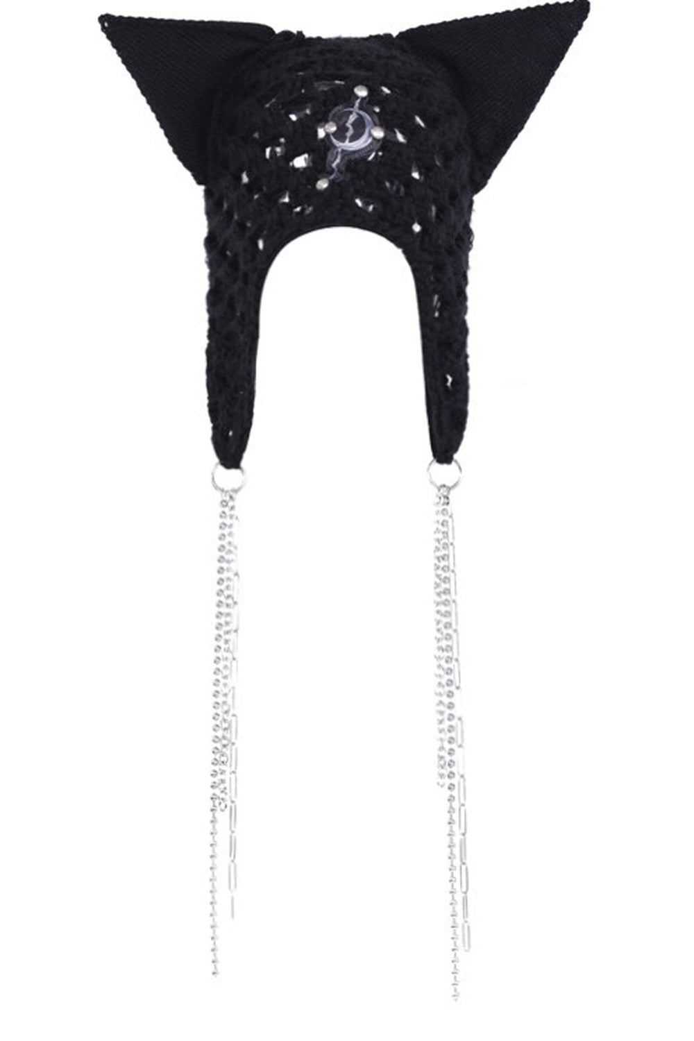 Cat Ear Wool Hat With Chain