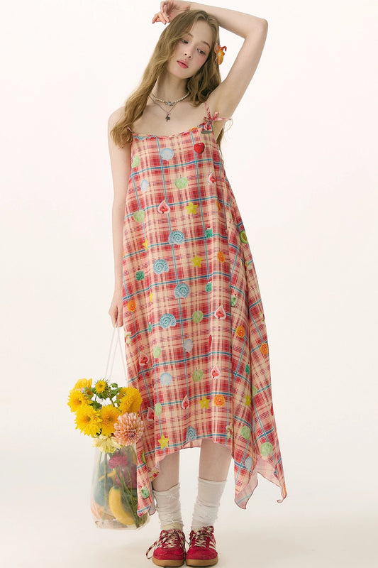 Sweet Dreams Plaid Fun Print Dress