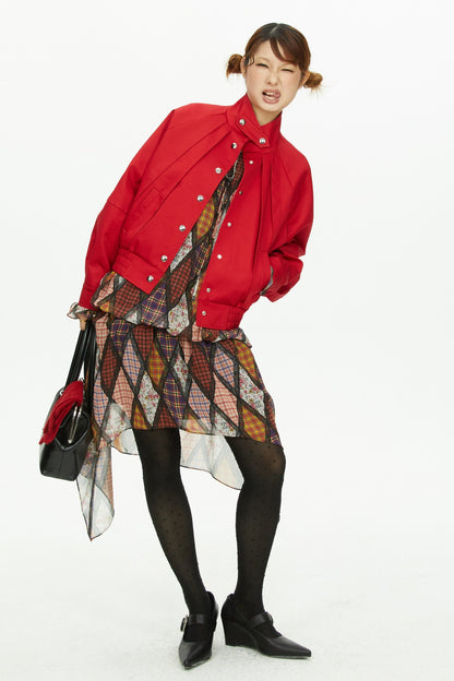Red Padded Flight Jacket