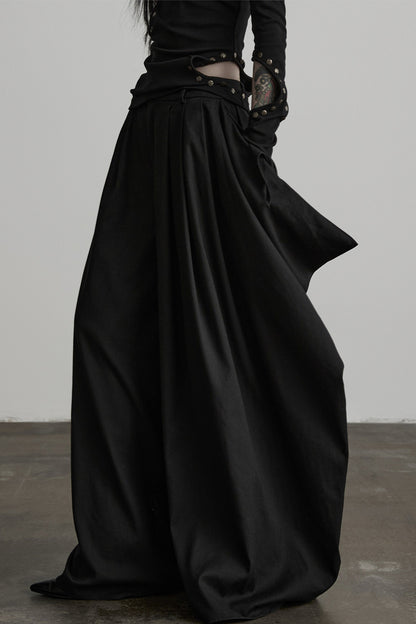 Oversized Multi-Panel Three-Dimensional Tailoring Wide-Leg Pants