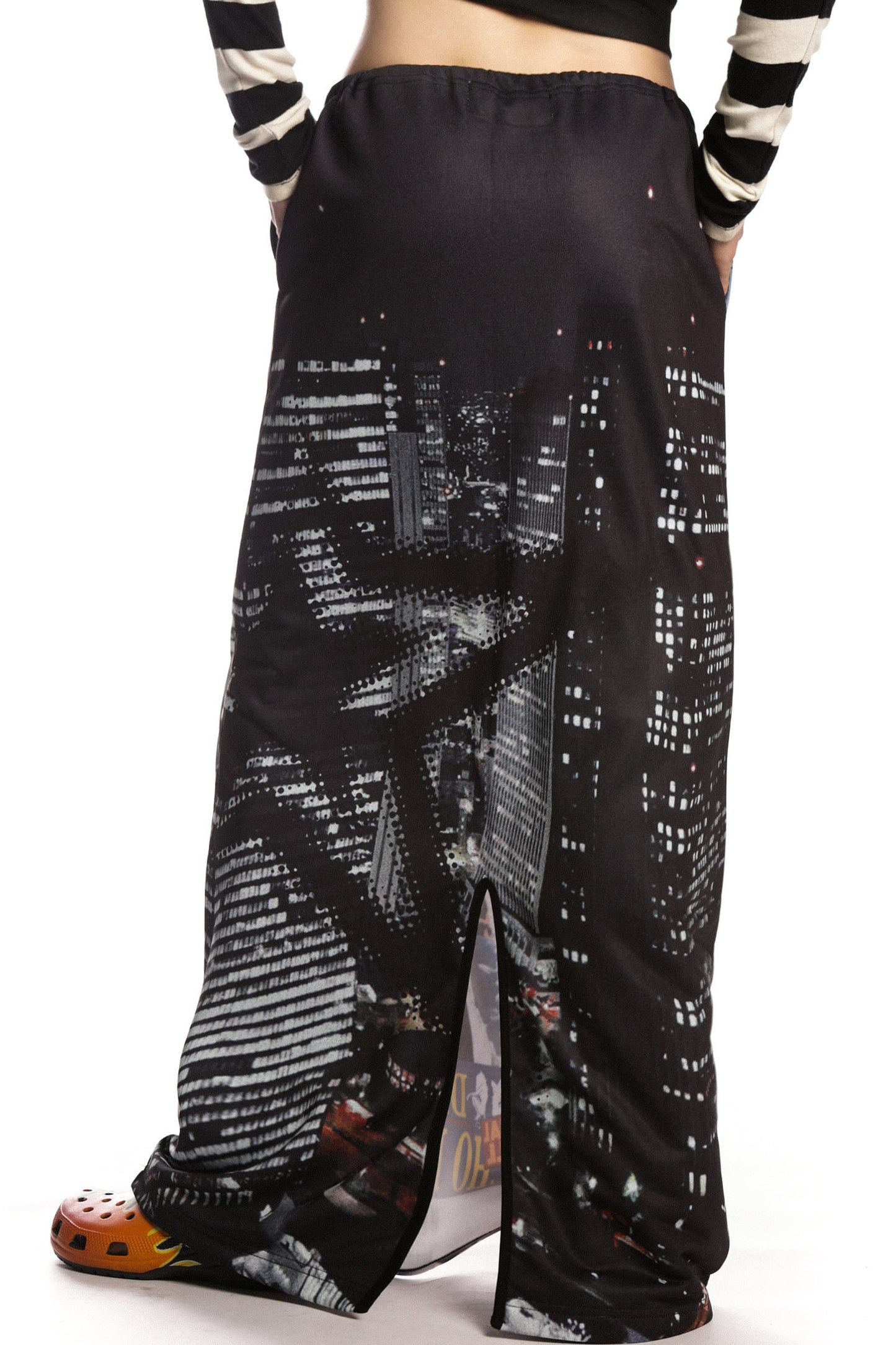 Retro Print Long Skirt