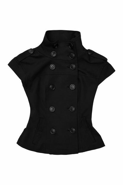 Stand Collar Double-Breasted Jacket