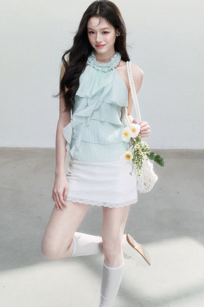 Mint Green Polka Dot Top Set-Up