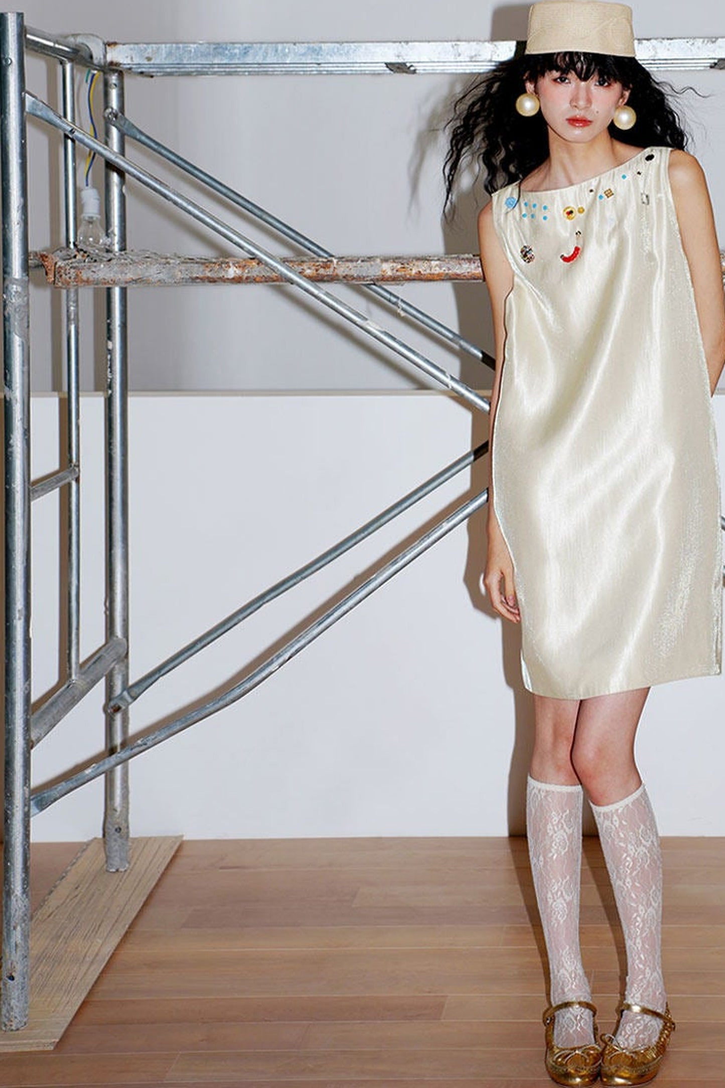 Studded Backless Tank Dress