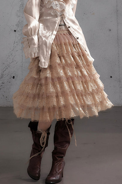 A-Line Tiered Cake Skirt