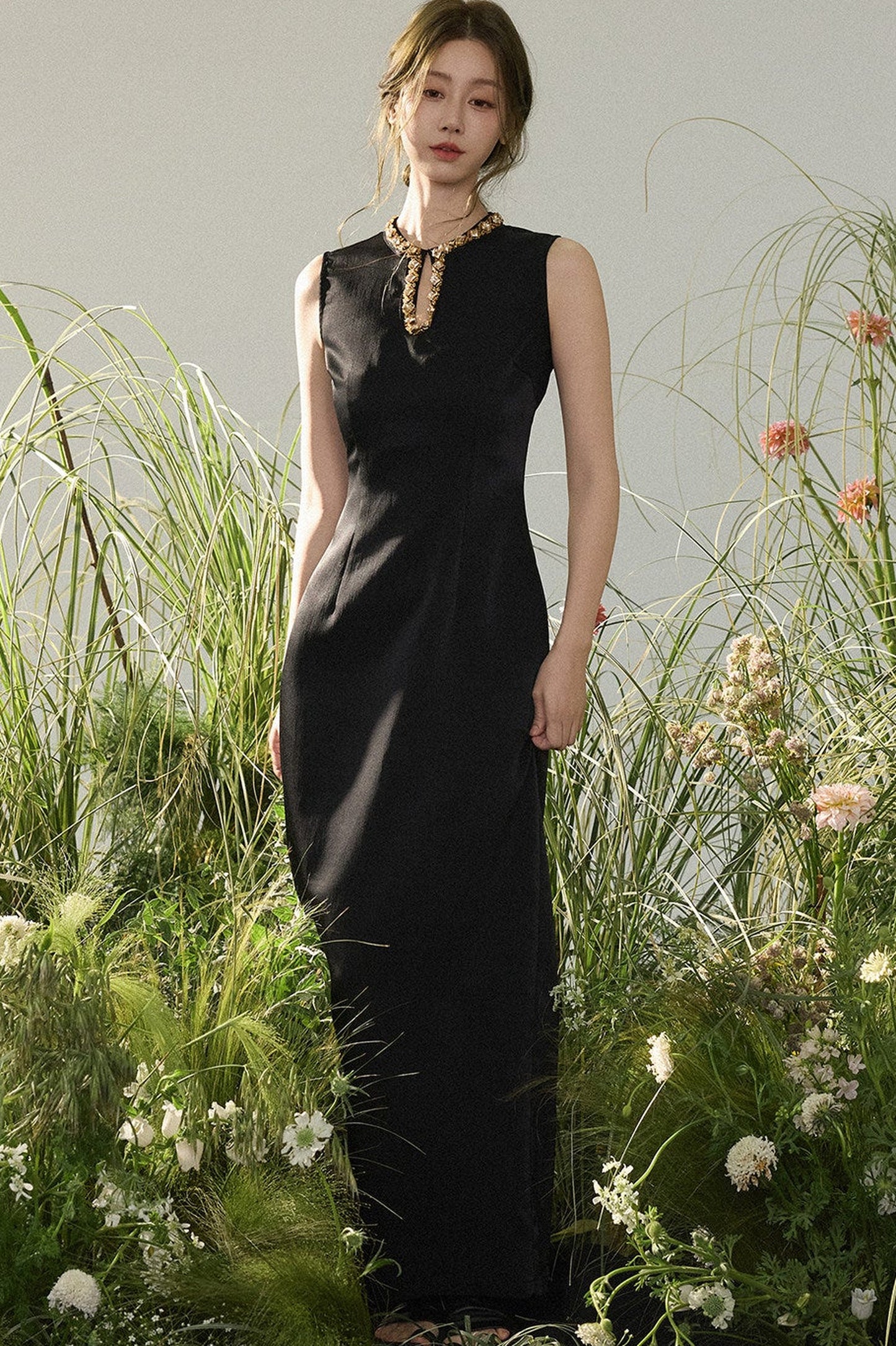 Chinese Water Drop Collar Dress