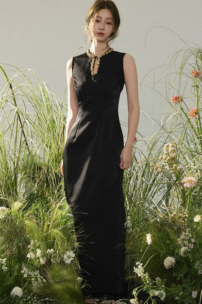 Chinese Water Drop Collar Dress