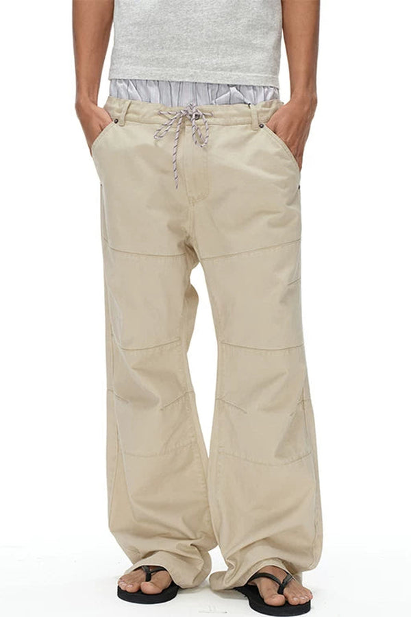 Retro Distressed Flared Pants