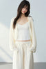 Beige Strickjacke